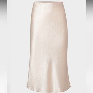 Babaton High Rise Satin Slip Skirt - Champagne